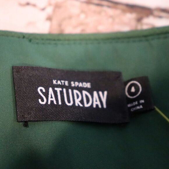 Kate Spade Saturday Green Cumberbund Bubble Skirt [size 4] New With Tags - Picture 5 of 8